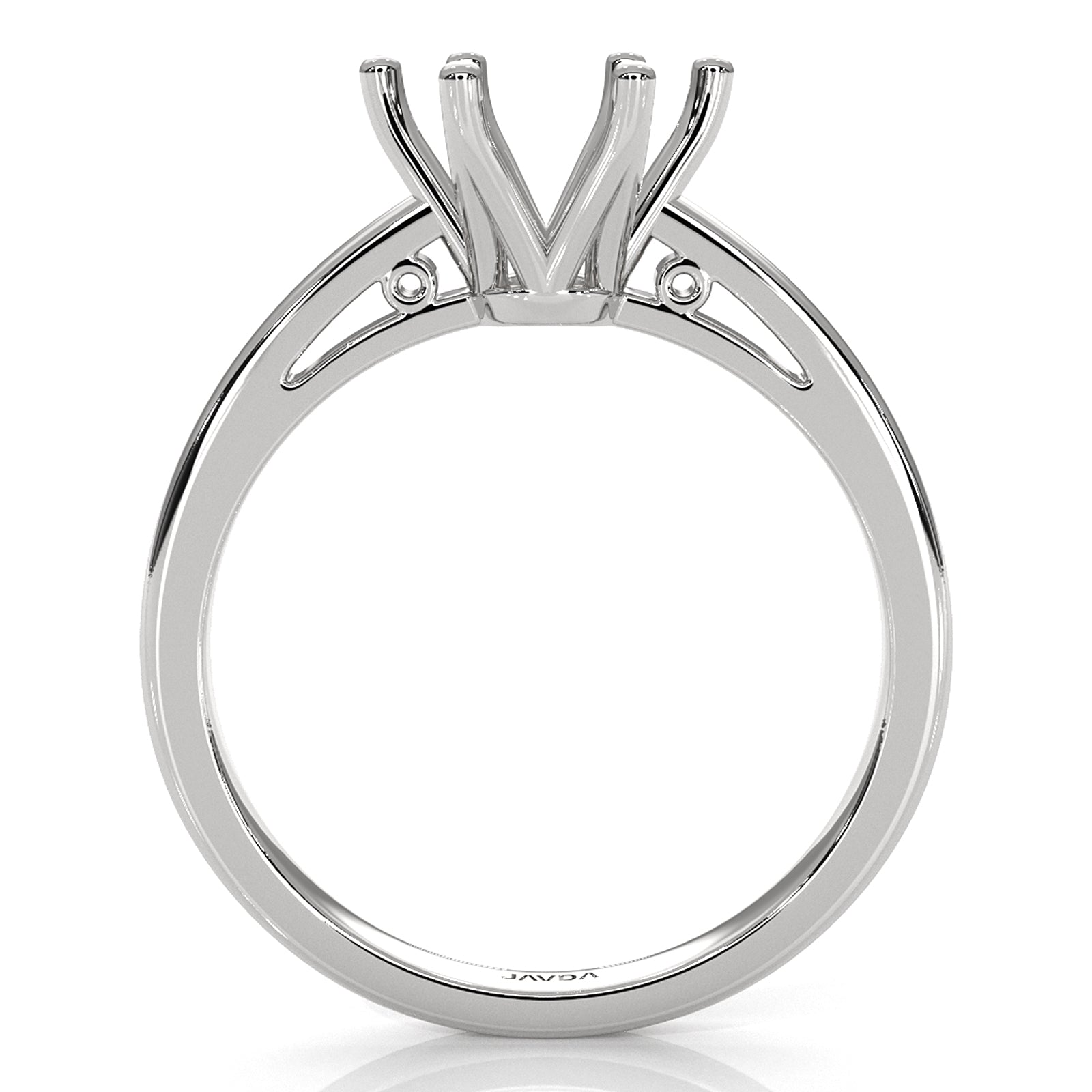 4.5g Six Prong Set Solitaire Style Engagement Setting Semi Mount Ring